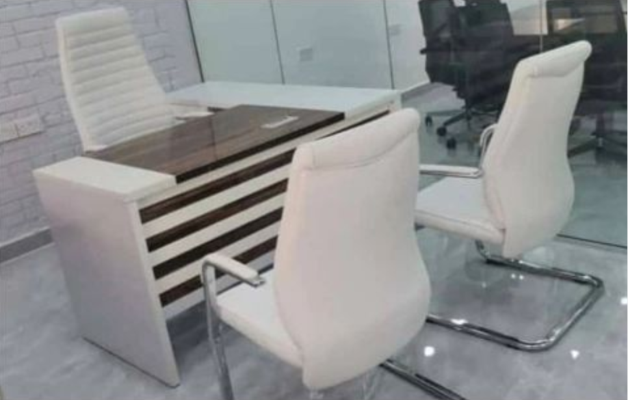 Executive office table and chairs