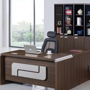 Office table and book shelf with chair