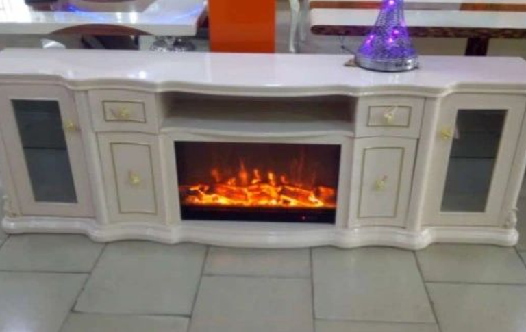 TV stand with firedisplay